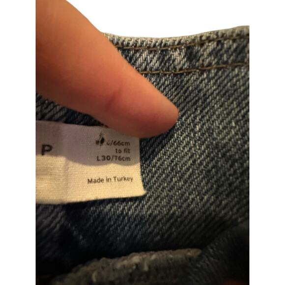 Topshop Paperbag High Waisted Belted Mom Jeans Size W26 L30 90s/Y2KDenim Retro - Picture 5 of 13